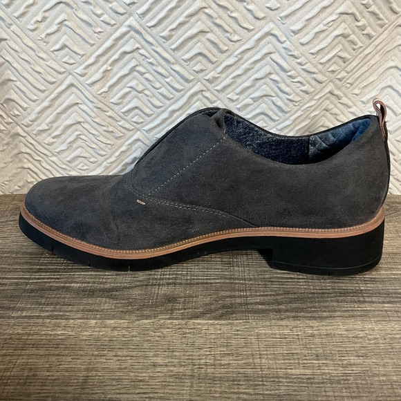 Dr Scholls Glisten Oxfords Womens 10M Be Free Energy Technology Gray Suede Shoes - Picture 4 of 10